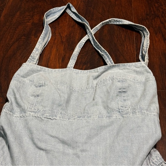 FREE PEOPLE Laurel Denim Mini Dress Light Wash XL nwt - Picture 6 of 16
